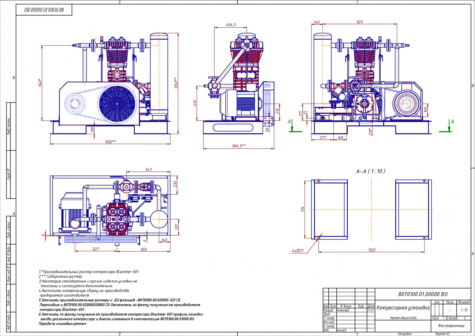Компрессорный агрегат Blackmer LB-601