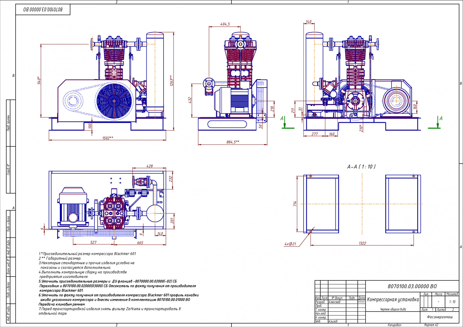 Компрессорный агрегат Blackmer LB-601