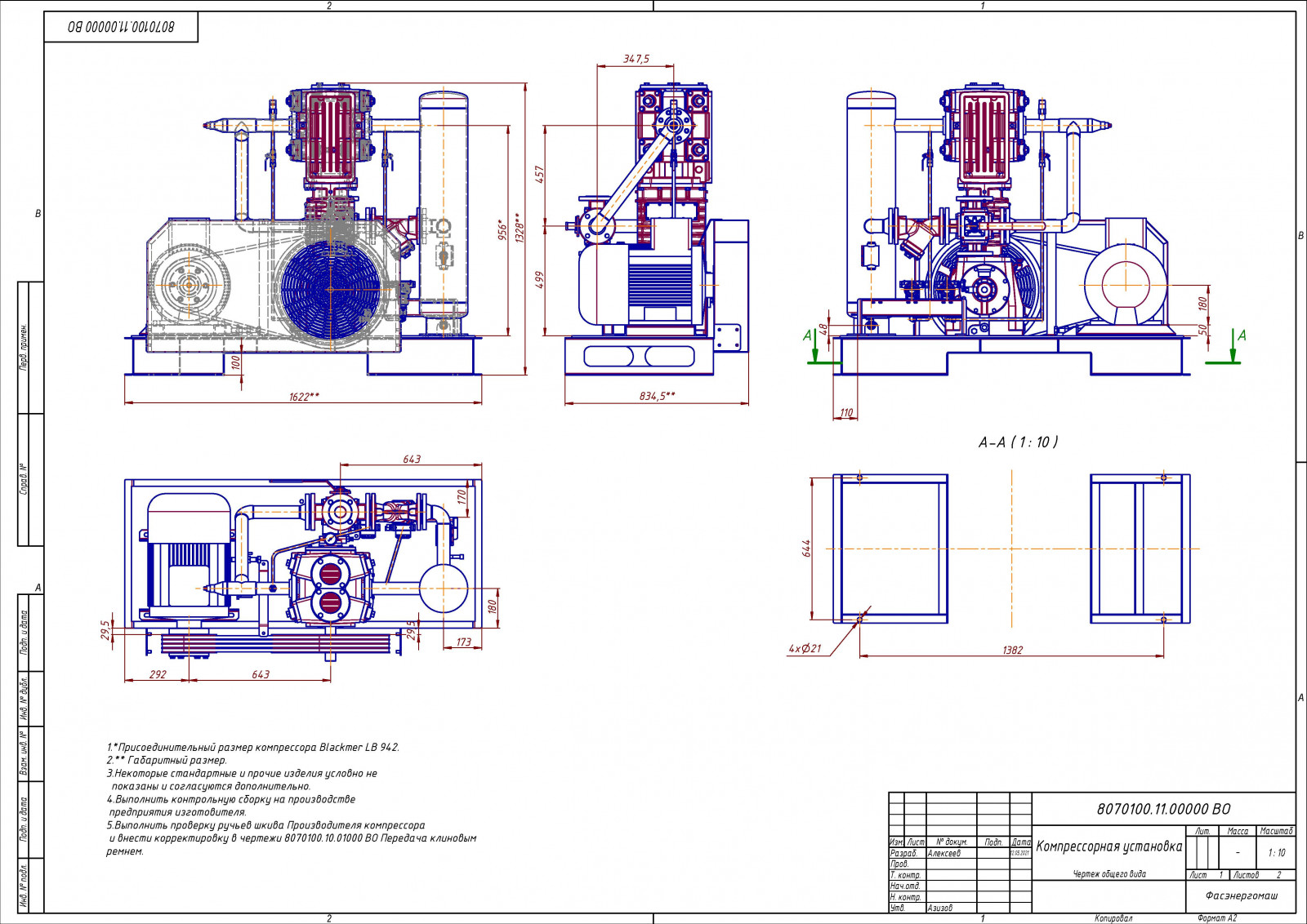 Компрессорный агрегат Blackmer LB-942