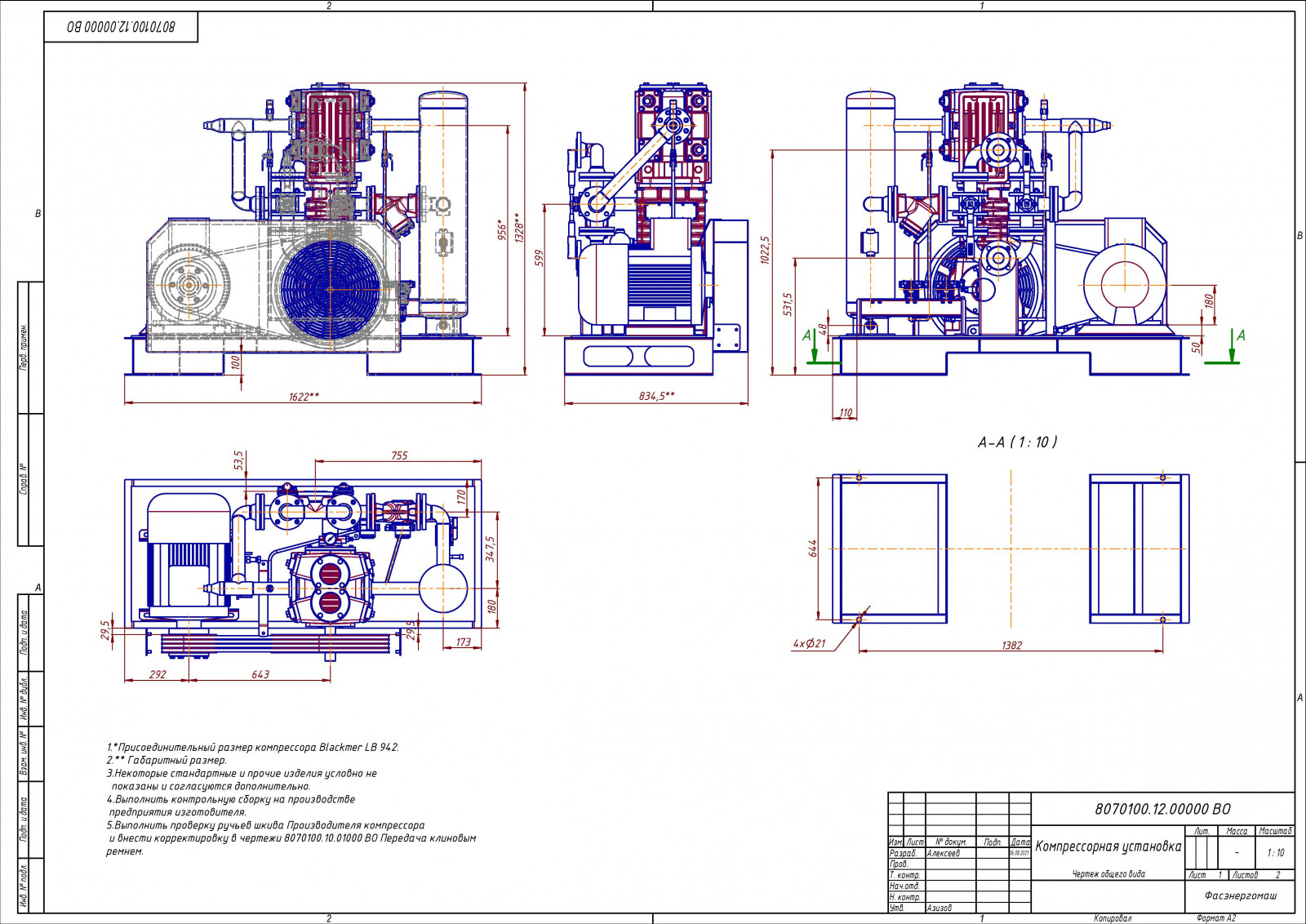Компрессорный агрегат Blackmer LB-942