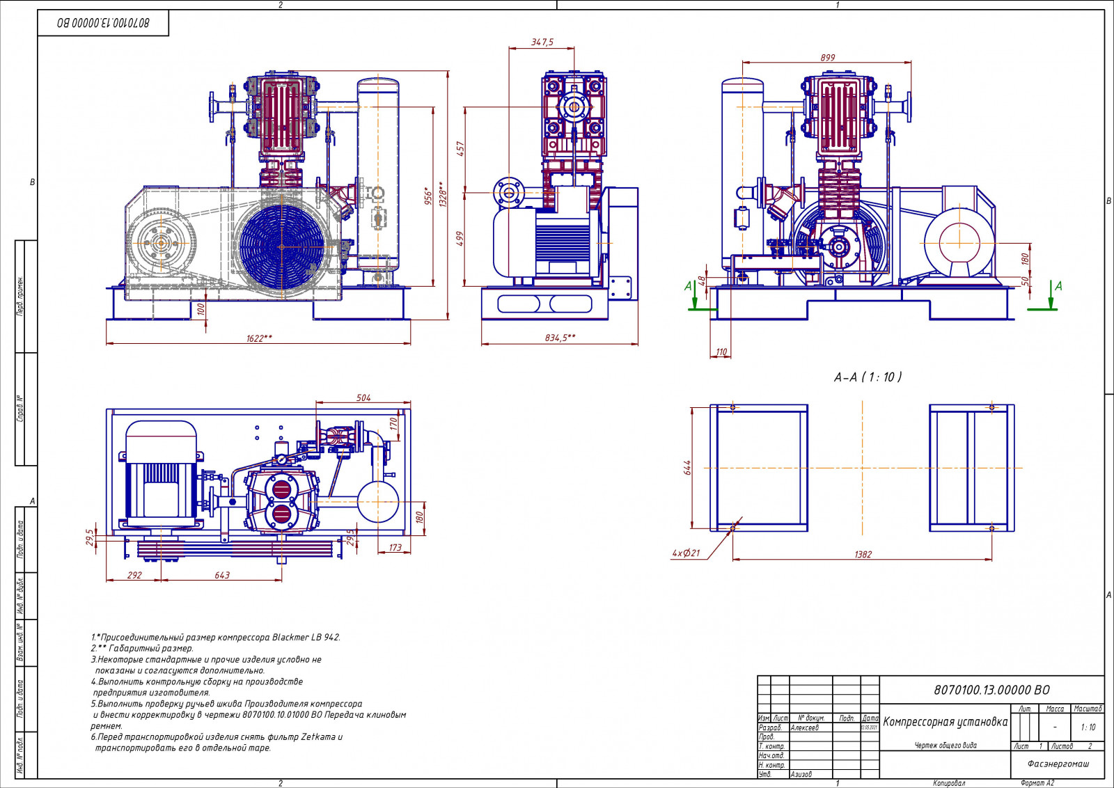 Компрессорный агрегат Blackmer LB-942