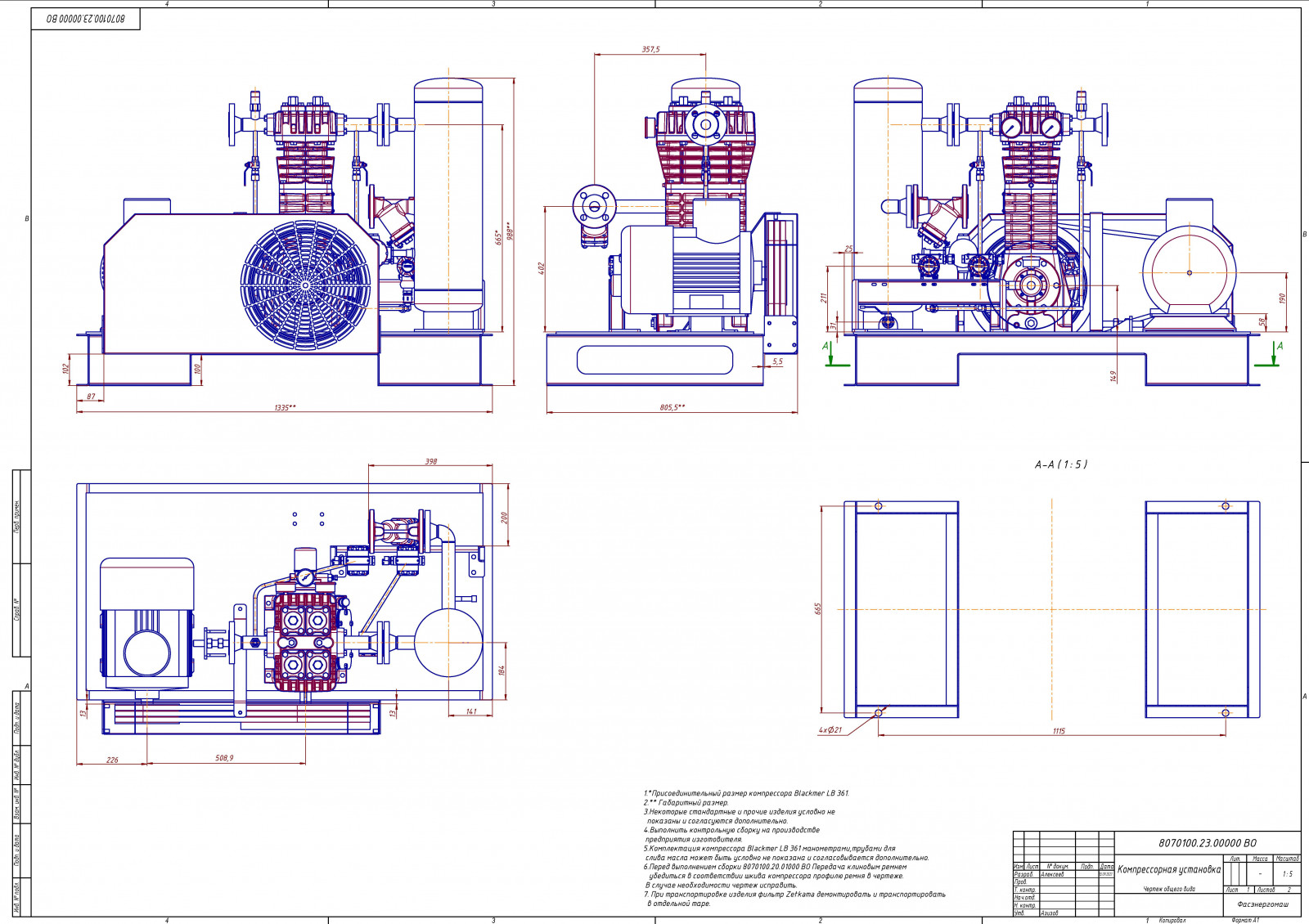 Компрессорный агрегат Blackmer LB-361
