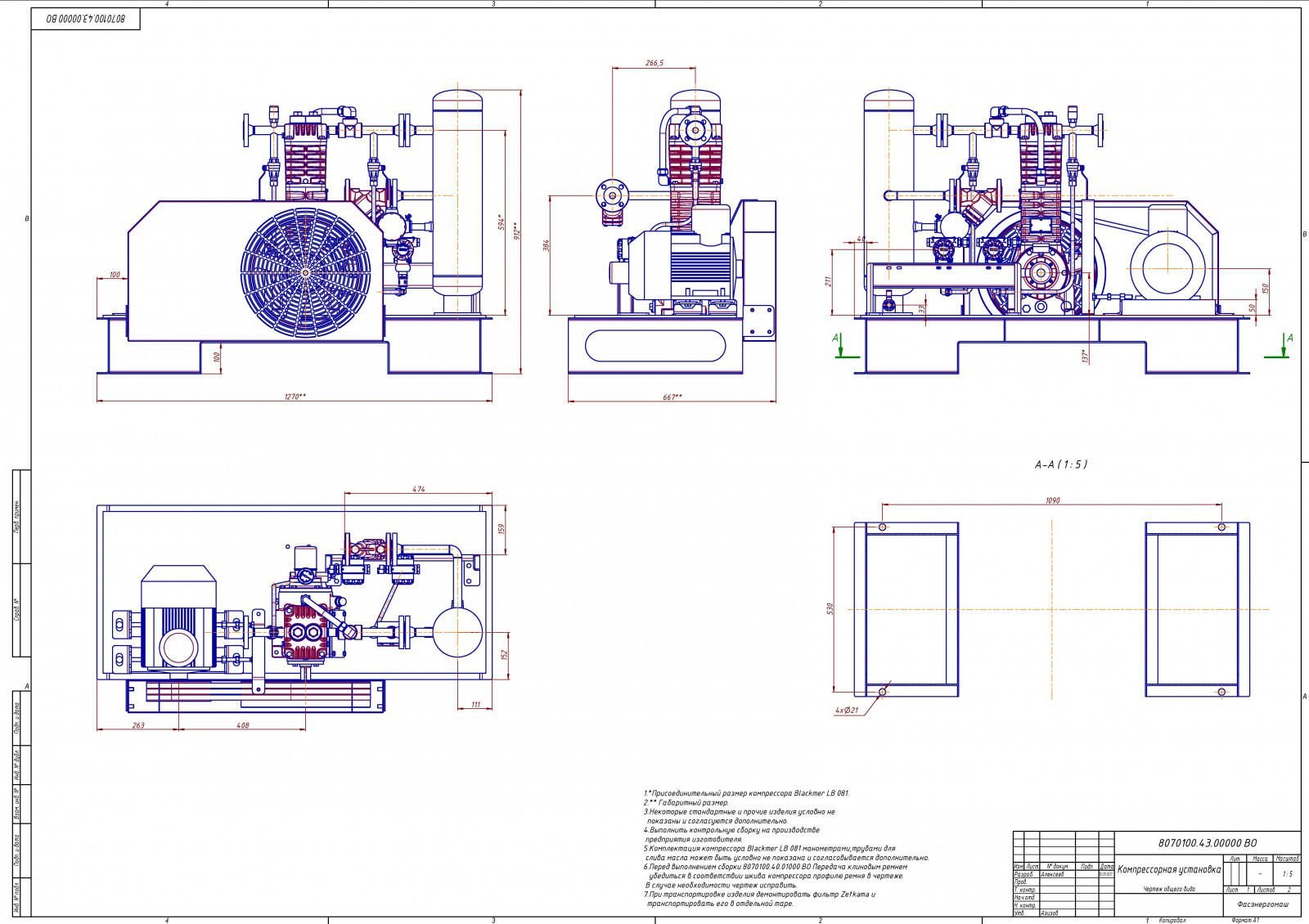 Компрессорный агрегат Blackmer LB-081